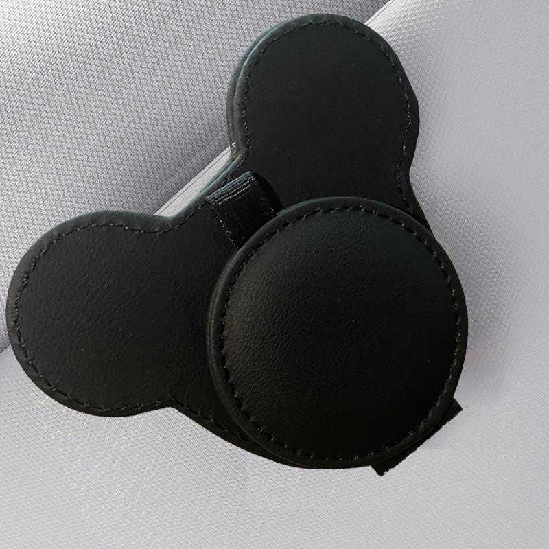 

Magnetic PU Leather Car Sun Visor Glasses Holder Multi-Functional Eyeglass Clip for Sunglasses чорний