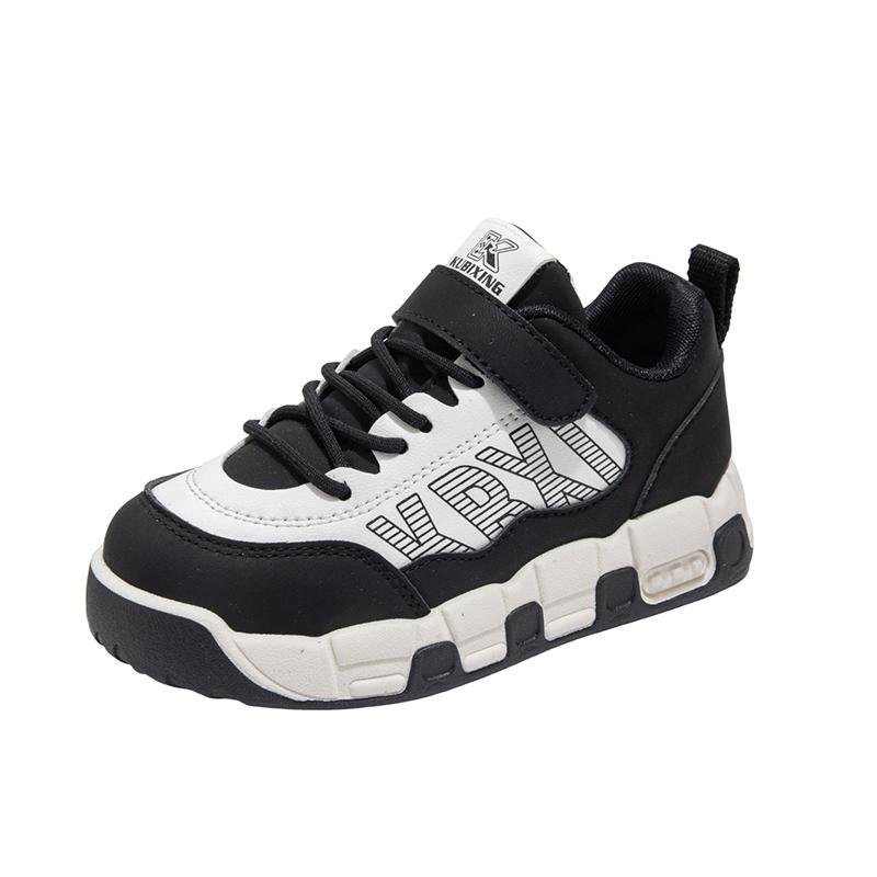 Trend Fashion Sport Shoes For Children PU Leather Waterproof Kid's Sneakers Ergonomics Breathable Boy's Girl's Running Shoes