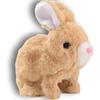 , My Realistic Bunny, Jumping Twitching  Shaking Ear, Handmade Interactive Bunny Stuffed Animal for Kids Easter Gift