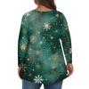 Women's Fashionable Casual Long Sleeved Plus Size  Print Top Plus Size Floral Print Top