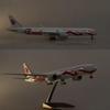 Decorative B777 Resin 47CM 1:157 Scale Diecast Model Plane Air China International Airlines Display Airplane Collection With LED