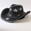Popular Sombrero de Paja de Vaquero Occidental Moda para Hombres y Mujeres Sombrero de Paja para Sombra Sombrero de Vaquero Occidental Clásico para Exteriores