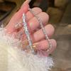 Geister-Schlangenknochen-Armband, Armband mit Glitzer-Strassstein-Textur, verstellbares Zirkon-Leichtluxus-Armband
