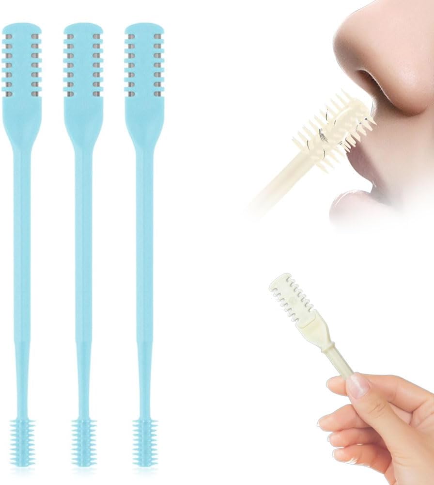 Nasal Hair Cutter,2025 Upgraded Manual 360° Rotating Nostril Hair Removal Tool Double Sided Nose Hair Blade,Nose Hair Trimmer