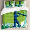 Blue Man On Green Ground 3Pcs Bedding Sets 3D Digital Printing Quilt Duvet Cover Set  Home Queen King Quilt Pillowcase