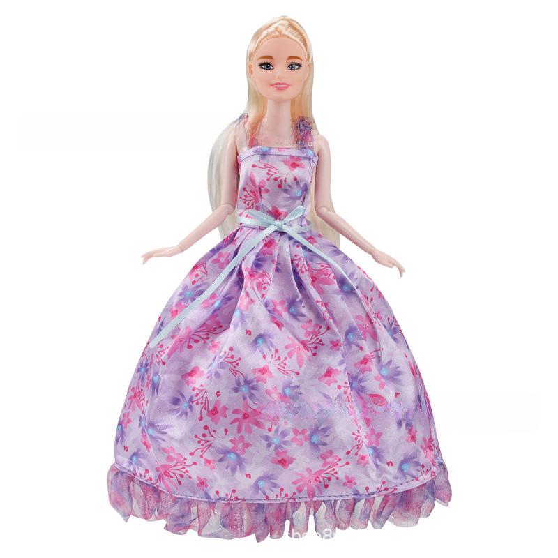 

Кукла 30 см Свадебное платье с аксессуарами - Подходит для куклы Барби 11,5 дюймов, Вечернее платье, Наряд из 6 предметов HS05-8