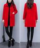 Women's Mid-Length Wool Coat - Korean Style, Loose Fit, Plus Size, Slimming, Age-Reducing, for 2025 Autumn/Winter