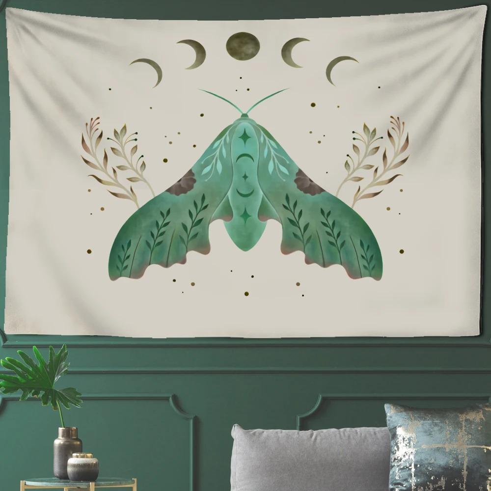 Психоделическая Бабочка Винтажный Гобелен Офис Гостиная Украшение Дома Настенный Гобелен — фото 7
