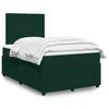 Box Spring Bed with Mattress Dark Green 120 x 200 cm Velvet