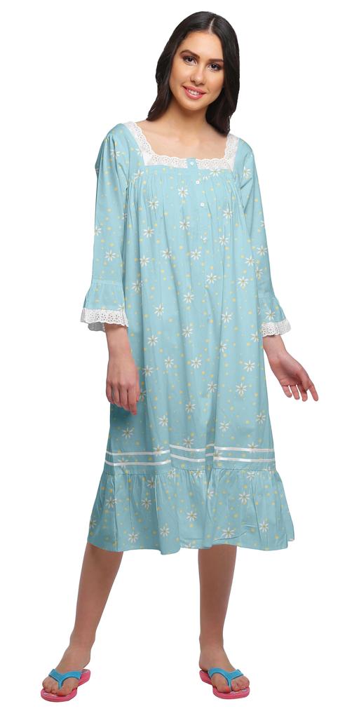 Moomaya Ausgestellte Nachtwäsche aus Baumwolle in A-Linie für Damen