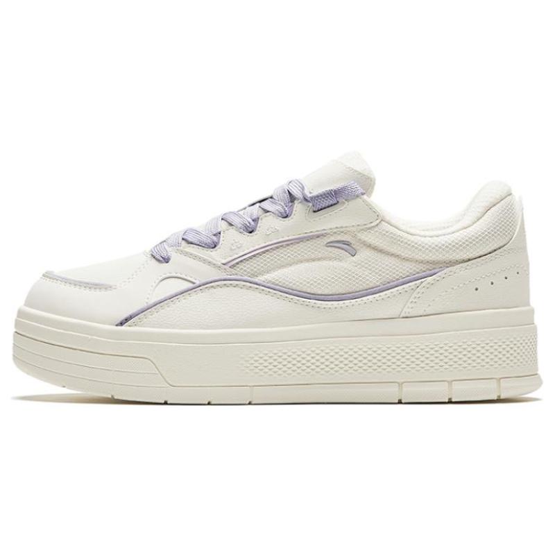 Anta Gentle Breeze Durable Breathable Low-Top Skateboard Shoes Women s Ecru Sneakers 922418065-4 38.5