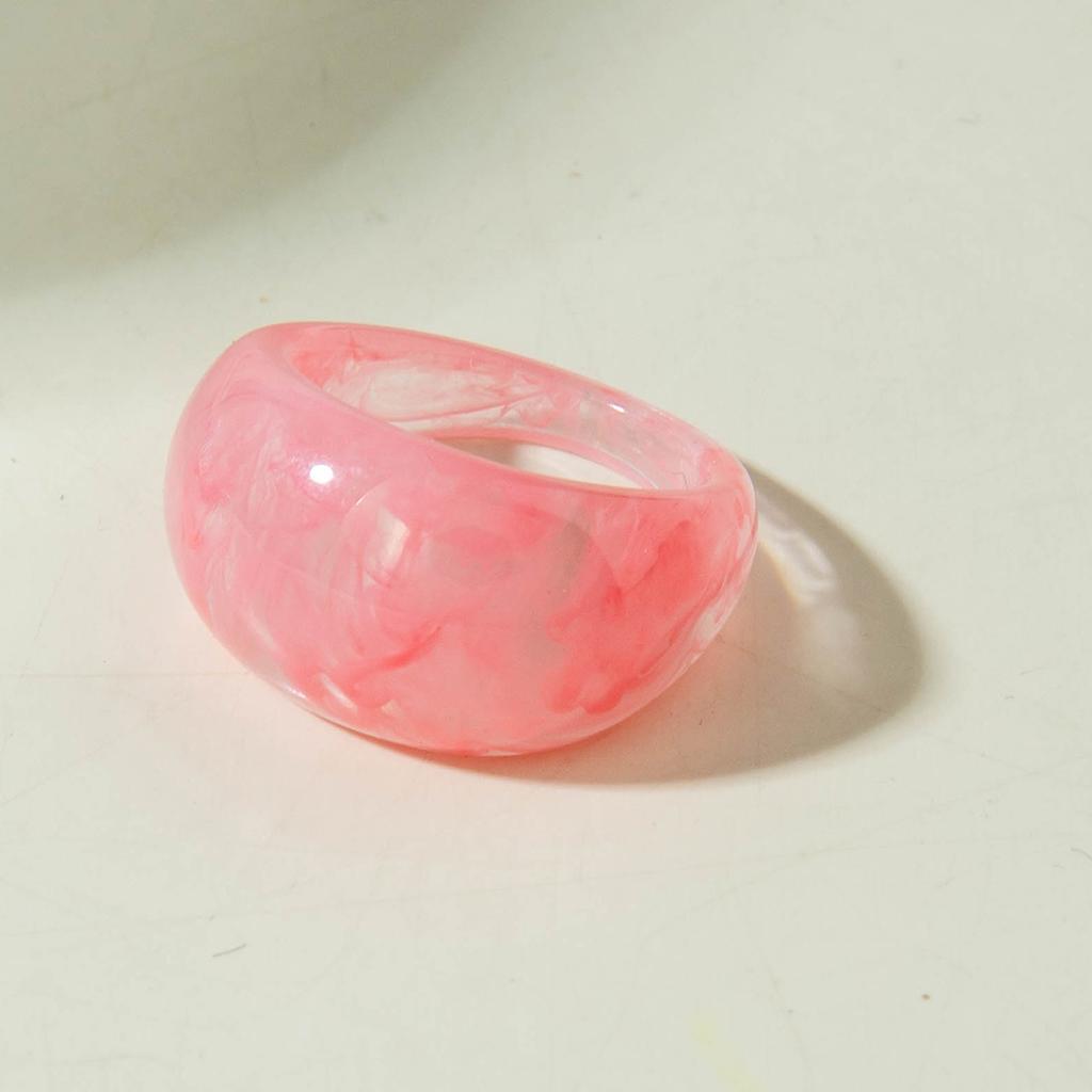 Accessories Geometric Punk Style Retro Ring, Glossy Acrylic Ring Ring Wholesale