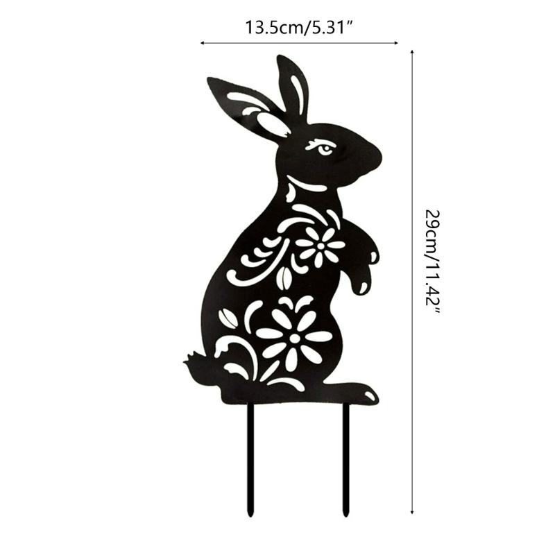 Easter Bunny Garden Stake Acrylic Decorative Sign Party Decoration Supplies for Holiday New Year Birthday Party