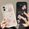 Pink Bowknot Pattern TPU Soft Matte Phone Case For iPhone 16 Pro Max 15 Pro 14 13 12 11 XR XS Shockproof Lens Protection Bumper Cover