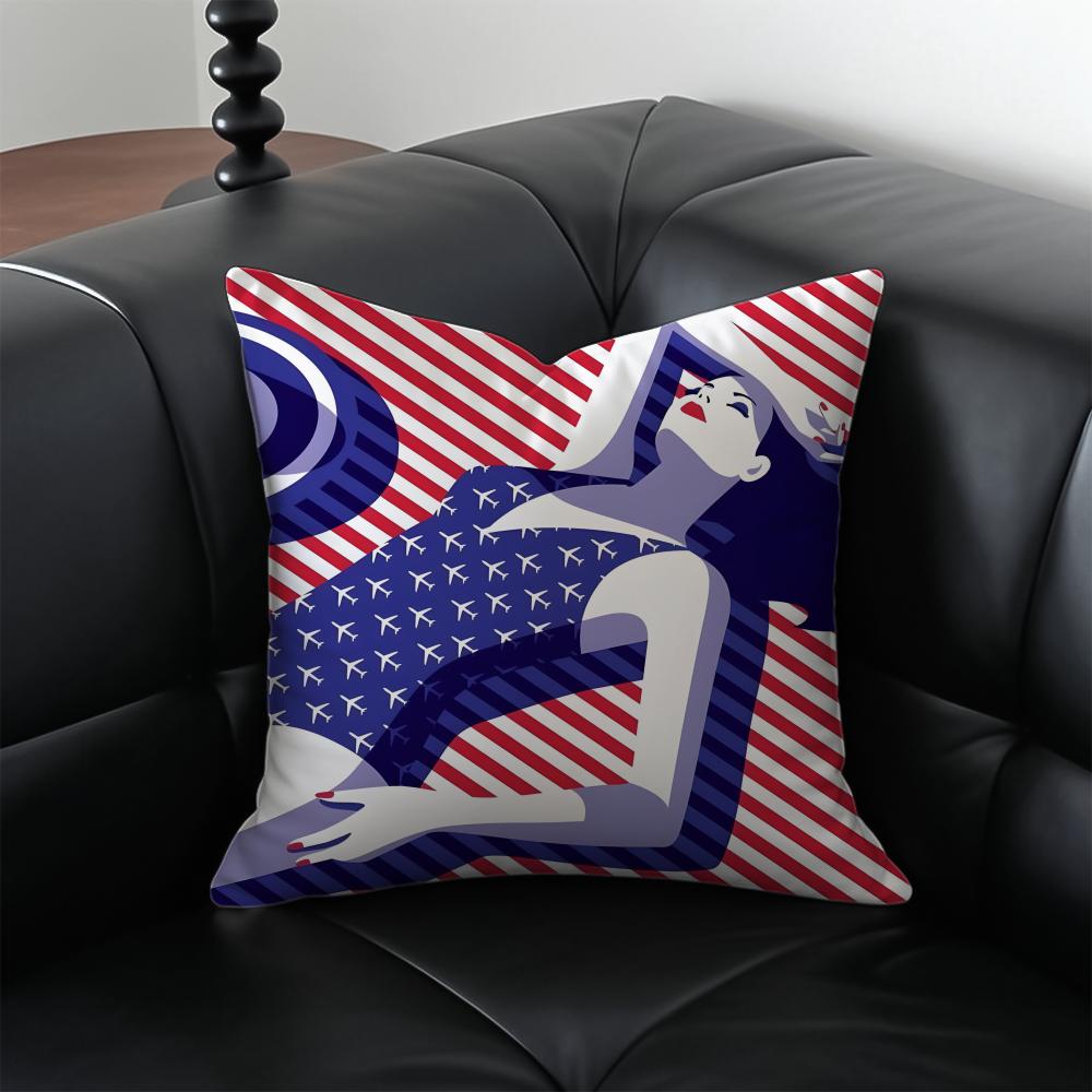 

MMalika Favre Ant Vantage Simple Cushion Cover Pillow Case Antidustmite Invisible zipper silky plush cushion 40x40cm