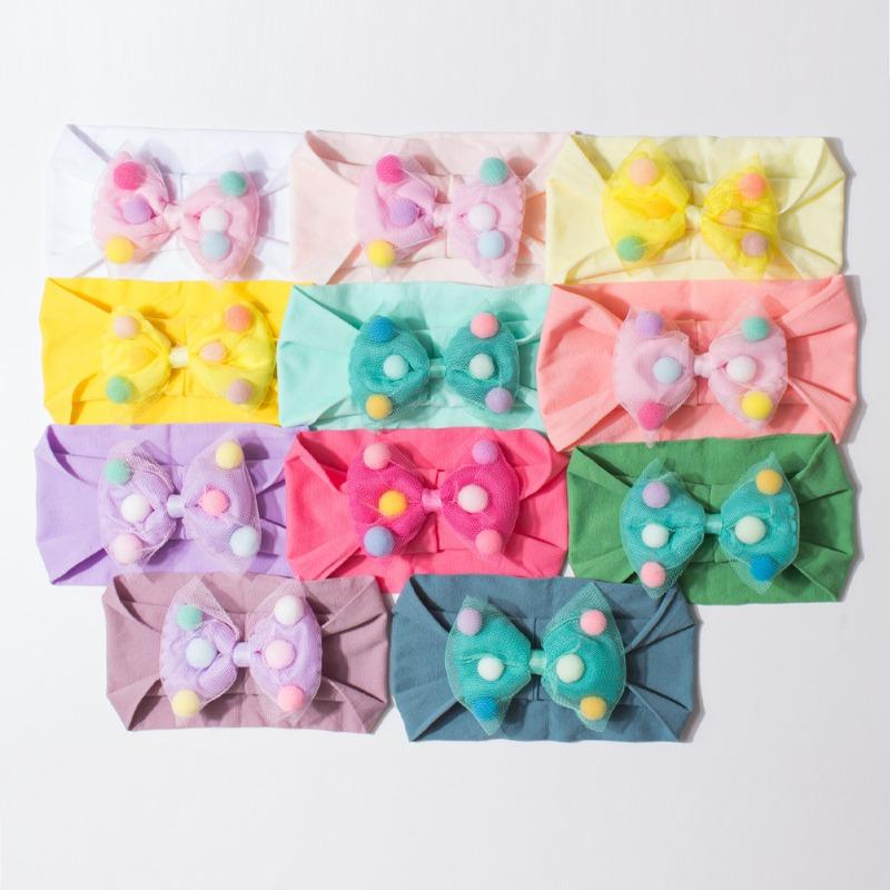 

New baby headscarf combination, cute baby soft bow flower headband, children s accessories