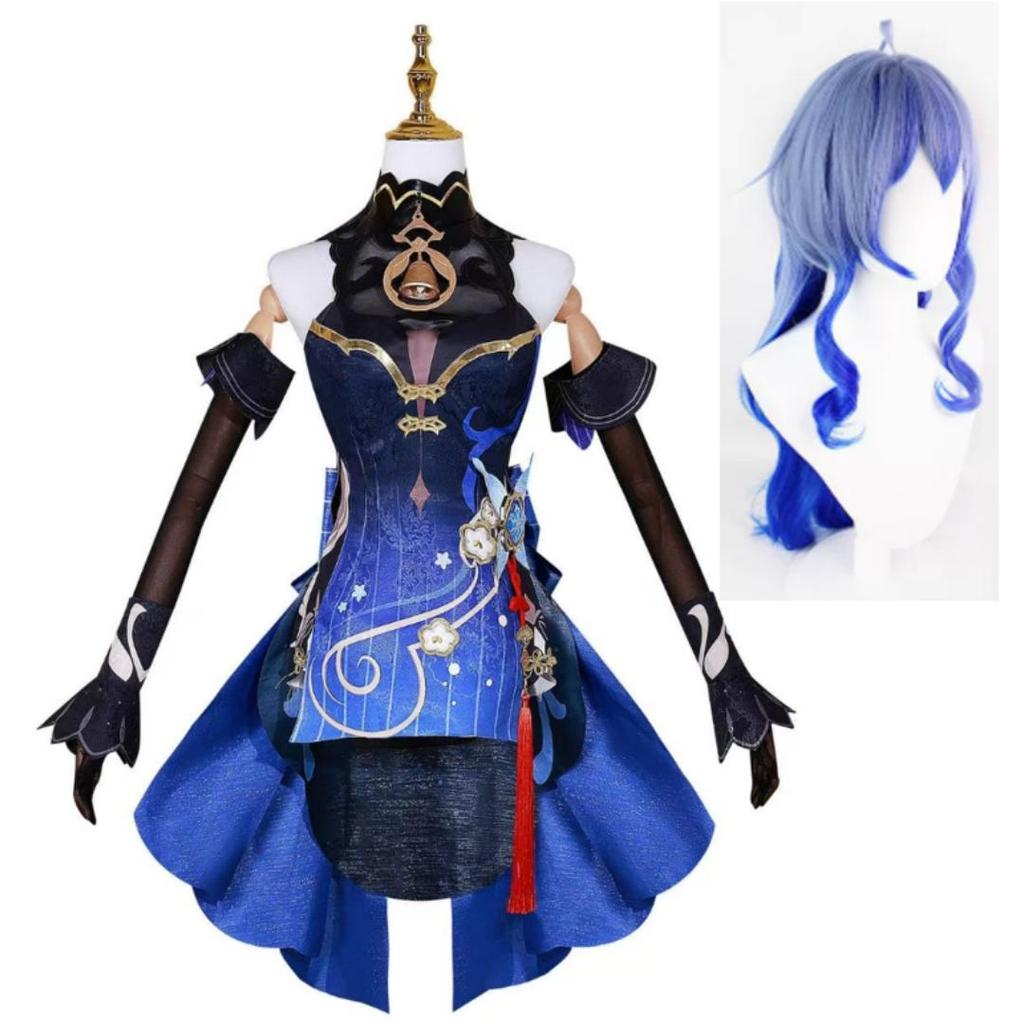 Genshin Impact Cosplay Outfit Shenhe Furina Ganyu Complete Costume Set for Anime Party Carnival