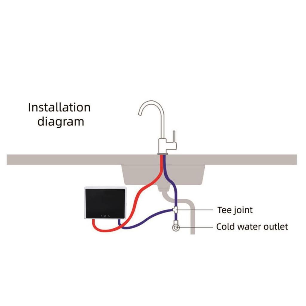 LF 001C Проточний водонагрівач Розумний домашній водонагрівач Під мийку Панель дистанційного керування Керування для кухні ванної кімнати 110В 4000Вт