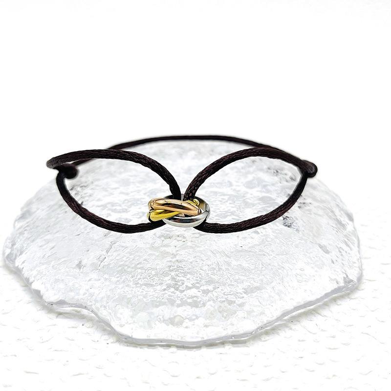 Simple Retro Lucky Woven Rope Bracelet For Women Men Temperament Trendy Luxury Circles Bangles Jewelry Accessories Gifts