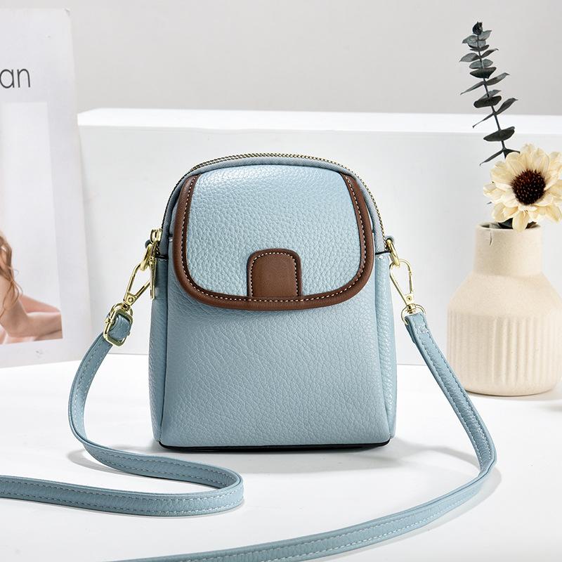 New Bag Small Square Bag Splicing Atmosphere Contrast Color Simple Macaron Color Trend Everything Shoulder Bag Handbag