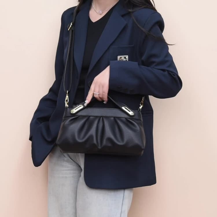 Fashion Pleated Women's Handbag Shoulder Messenger Bag