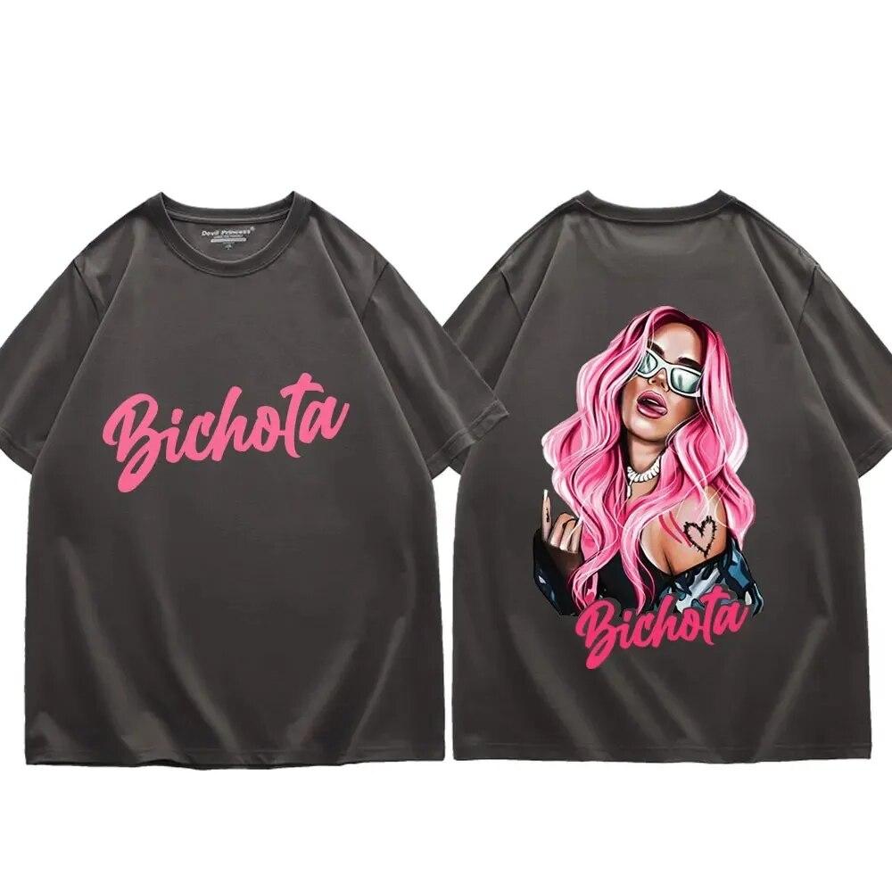 Trend Singer Karol G Graphic T Shirts Unisex Women Fashion Aesthetics Oversized T-shirts Summer Street Hip Hop Short Sleeve T-shirt