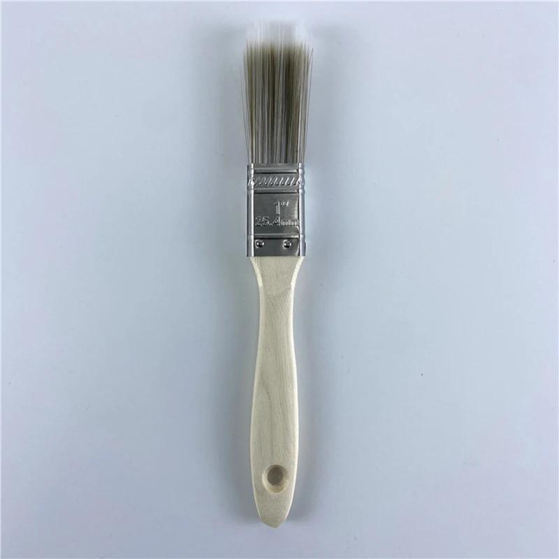 5-Piece Nylon Paint Brush Set Long Handle Beveled Brushes for Marine BBQ Grills Fences Exterior Wood Rust-Resistant