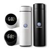 1Pcs Car Smart Thermos Bottle With Temperature Display Coffee Cup Emblem For VW CC Golf 4 6 7 GTI Tiguan Passat B5 B6 B7 Jetta