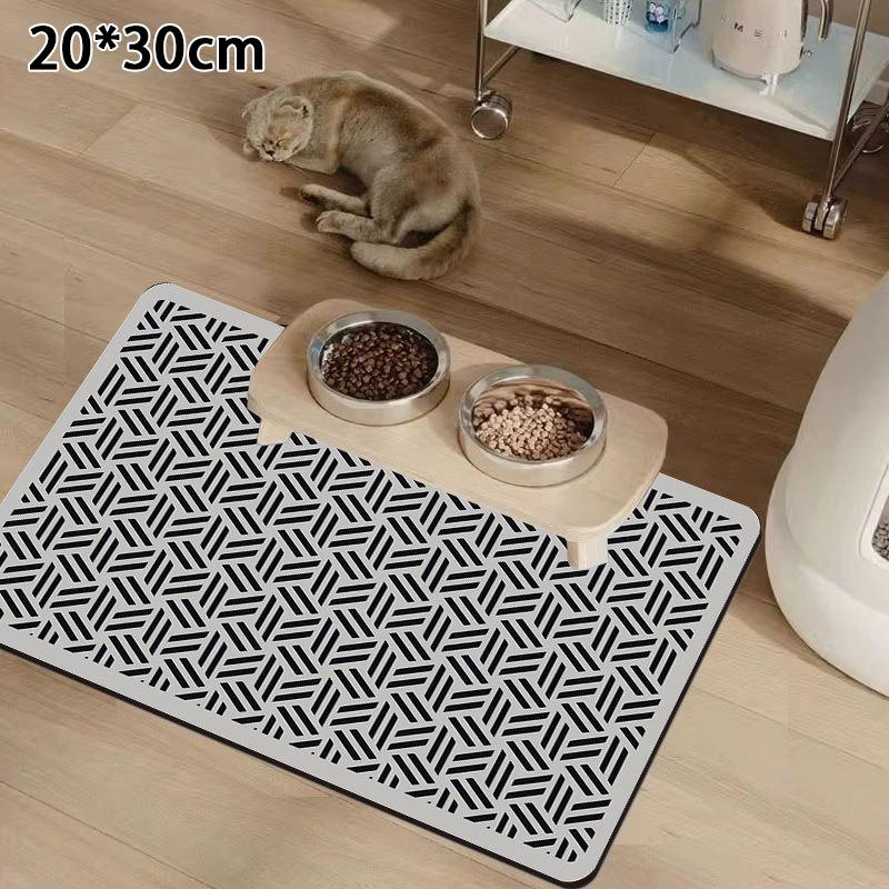 

New Diatomaceous Feeding Mat Splash-proof Placemat Cat And Dog Absorbent Pad Waterproof Quick-Dry one size
