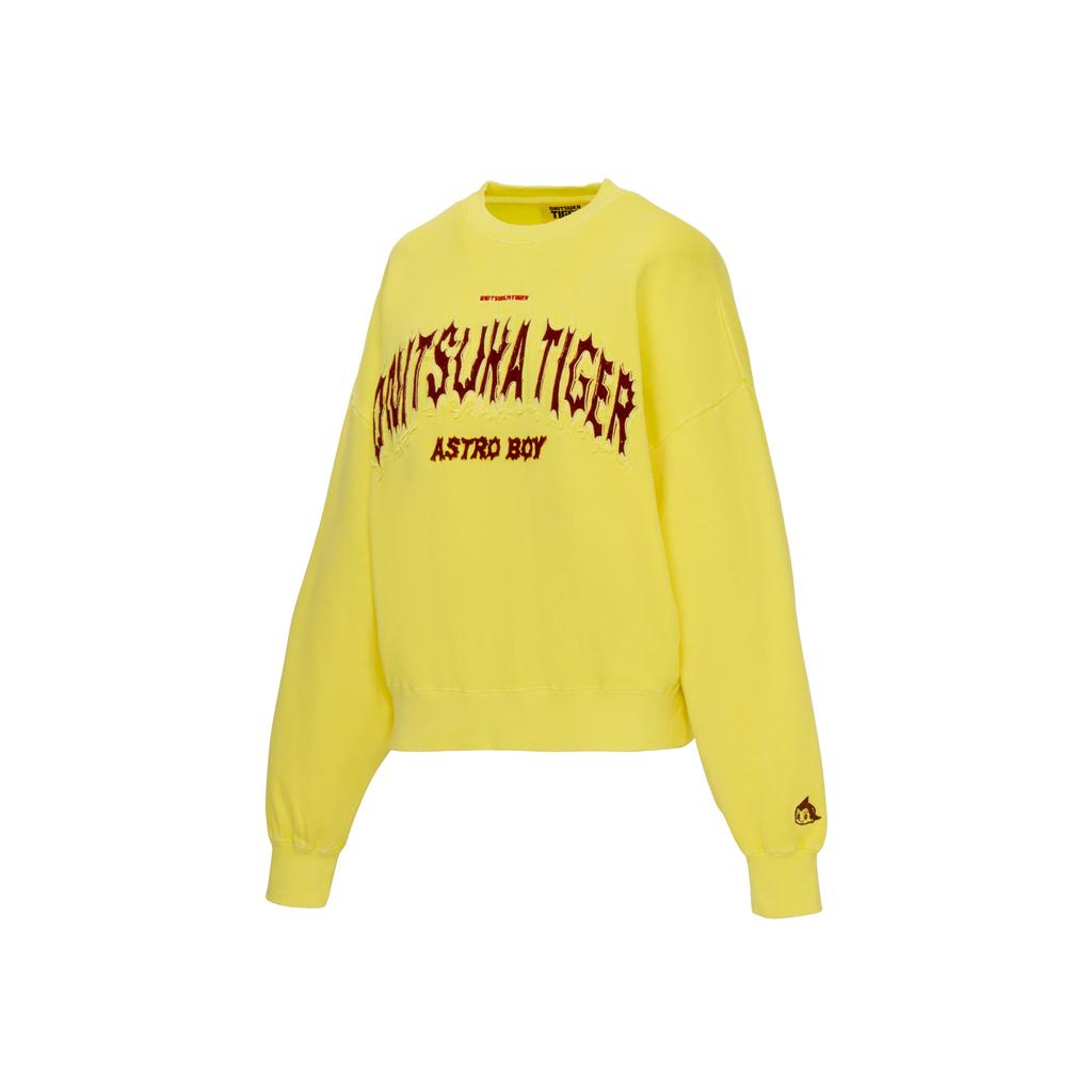 Onitsuka Tiger Denivita Astroboy Sweat Top Comfortable Round Neck Sweatshirt Women tops Light-Yellow 2182B591-751