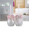 Creative Toilet Brush Set Cartoon Lotus Leaf Frog Toilet Cleaning Tool with Base Toilet Cleaning Brush