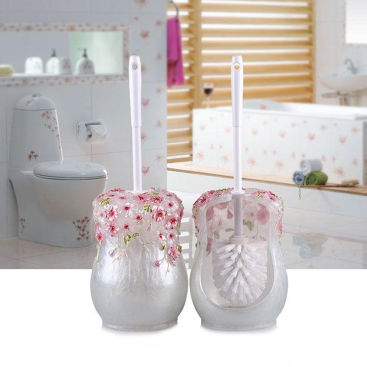 Creative Toilet Brush Set Cartoon Lotus Leaf Frog Toilet Cleaning Tool with Base Toilet Cleaning Brush