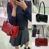 Korean 2025 Niche Design Women’s Large Capacity Heart Shoulder Tote with Long Handles