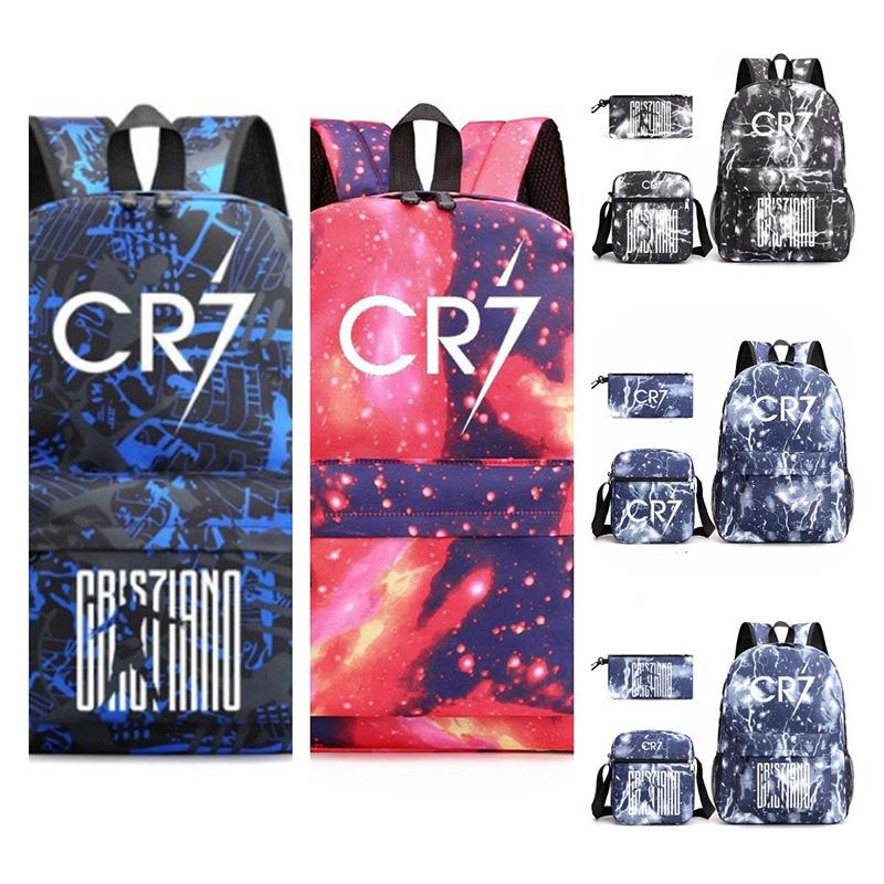 Fashionable Cr7c Teenager Backpack Set With Pen Bag Wholesale
