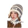Autumn and Winter Fluffy Hat for Women Versatile Warm Wool Hat Outdoor Face Showing Small Cold Protection Lei Feng Hat Ear Protection Knit Hat