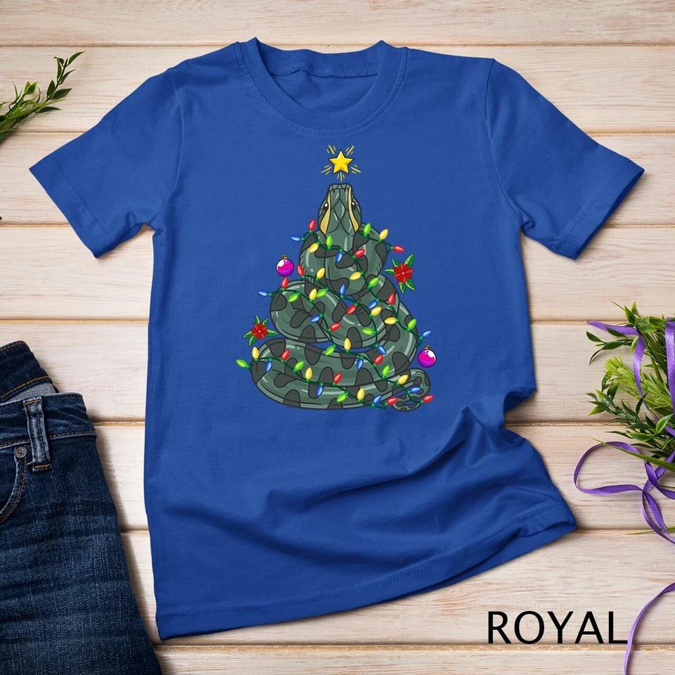 Anaconda Christmas Tree Snake Animal Unisex T-shirt 11 XL