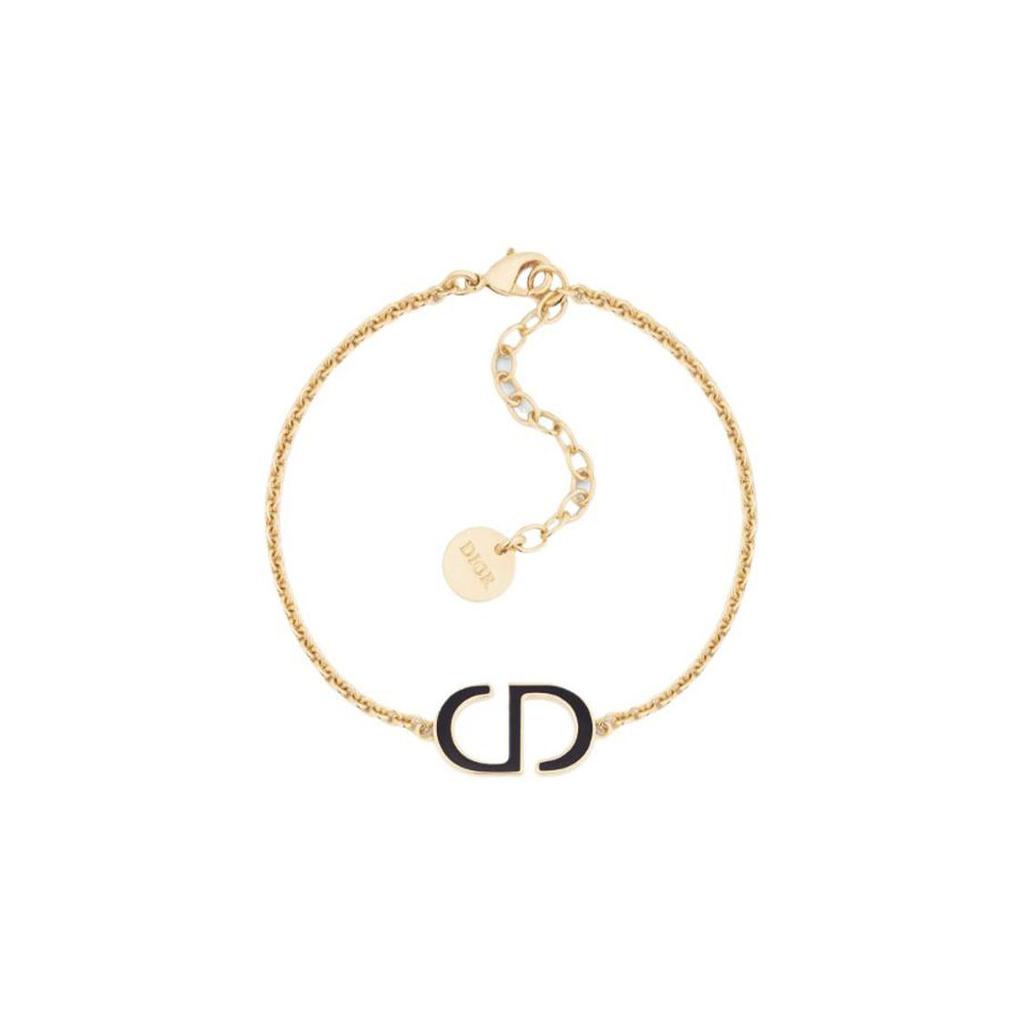 Dior Petit Cd Logo Pendant Metal Bracelet Women Bracelet Gold B2045WOMLQ-D307