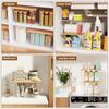 2 Set Pantry Organizers with Bamboo Lids Stackable Clear Bins for Potato Fruit Vegetable Storage Kitchen and Under Sink Organiz