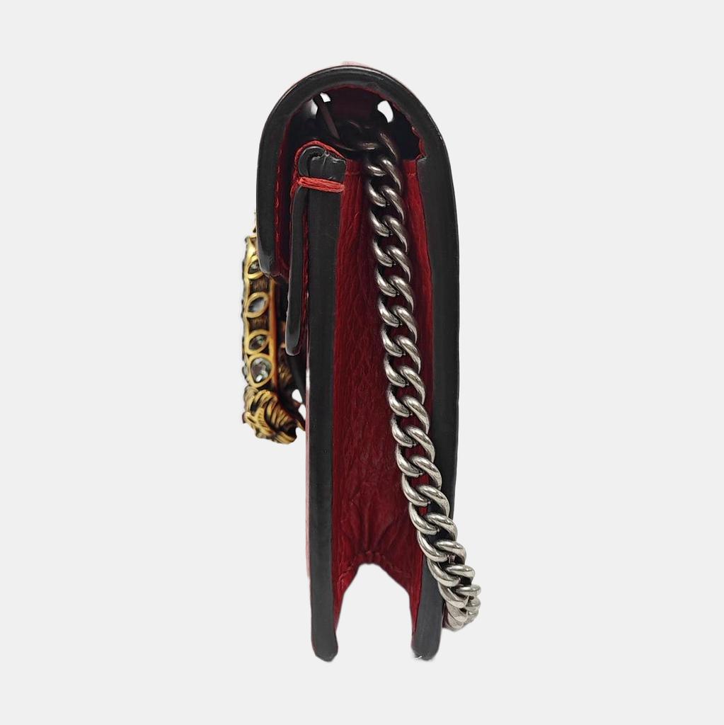 [Pre-Owned] Dionysus Tiger Head Buckle Chain Leather Crossbody Shoulder Bag - Very Good #1E2KG12