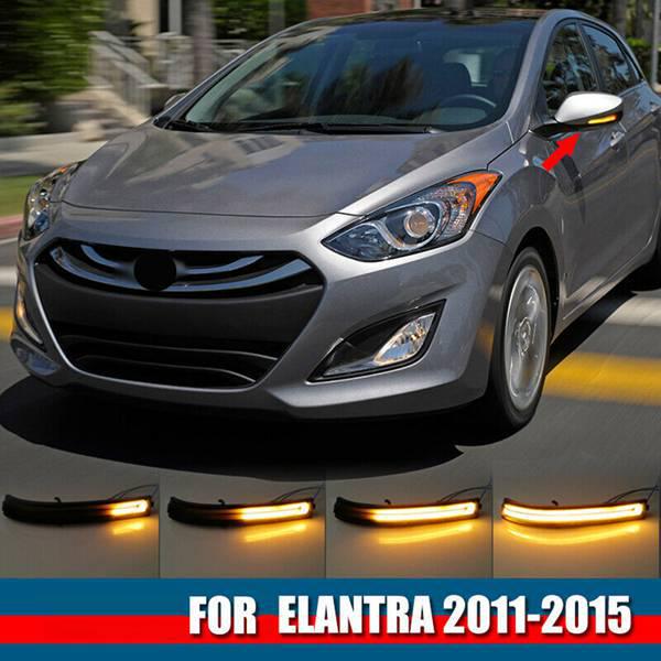 Pair of Turn Signal Mirrors for 2011-2015 Hyundai Elantra