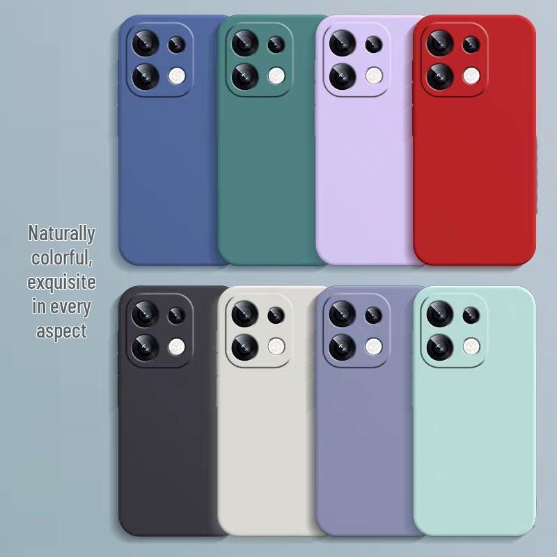 OPPO Reno16/Reno16Pro Liquid Silicone Protective Phone Case with Full Lens Coverage