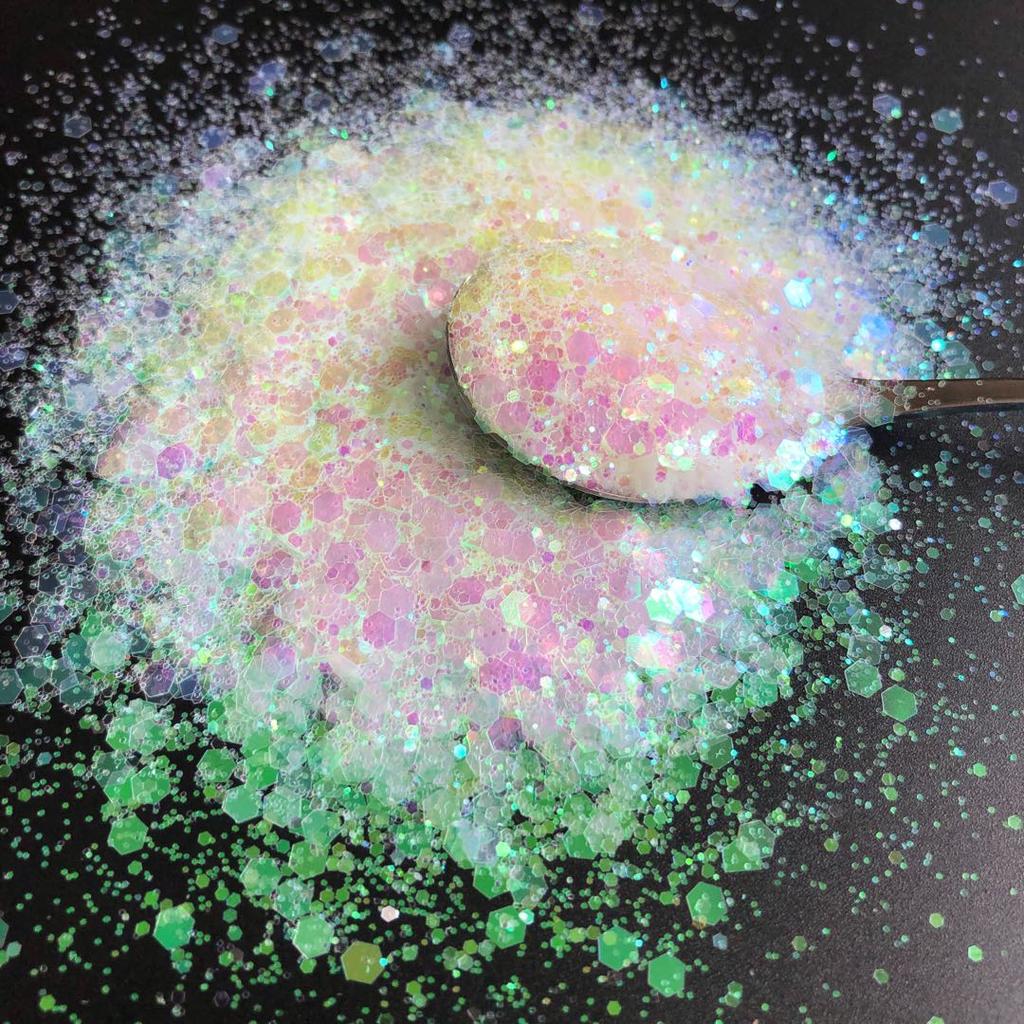 1Kg Bag Custom Glitter Mix Factory  Polyester Chunky Glitter Bulk