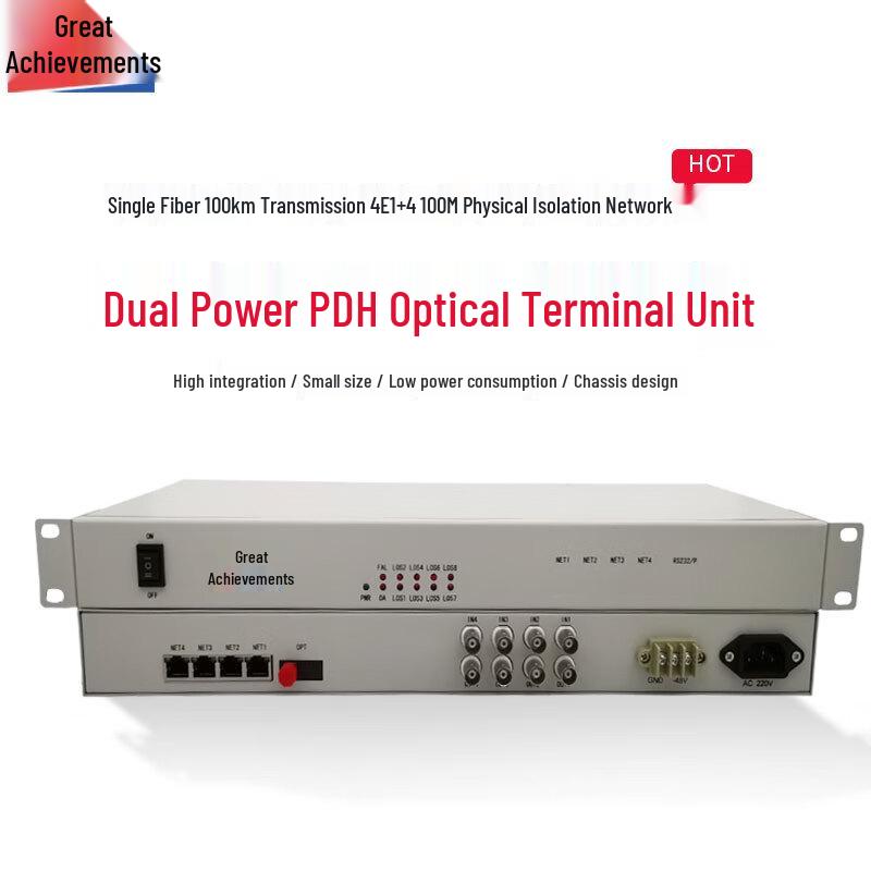 Hongji HJ-E4L4D100 E1 PDH Optical Transceiver