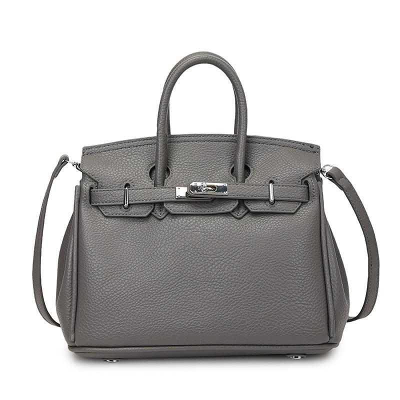 Lyxig handväska med litchi-korn: Stilfull, Mångsidig, Enaxlad & Crossbody Damväska