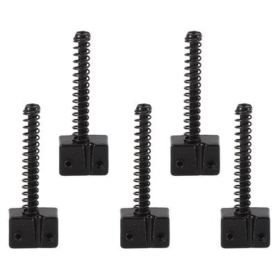 5Pcs Bass Bridge String Saddles for Bass Electric Guitar Replacement Part Spring ScrewsBlack