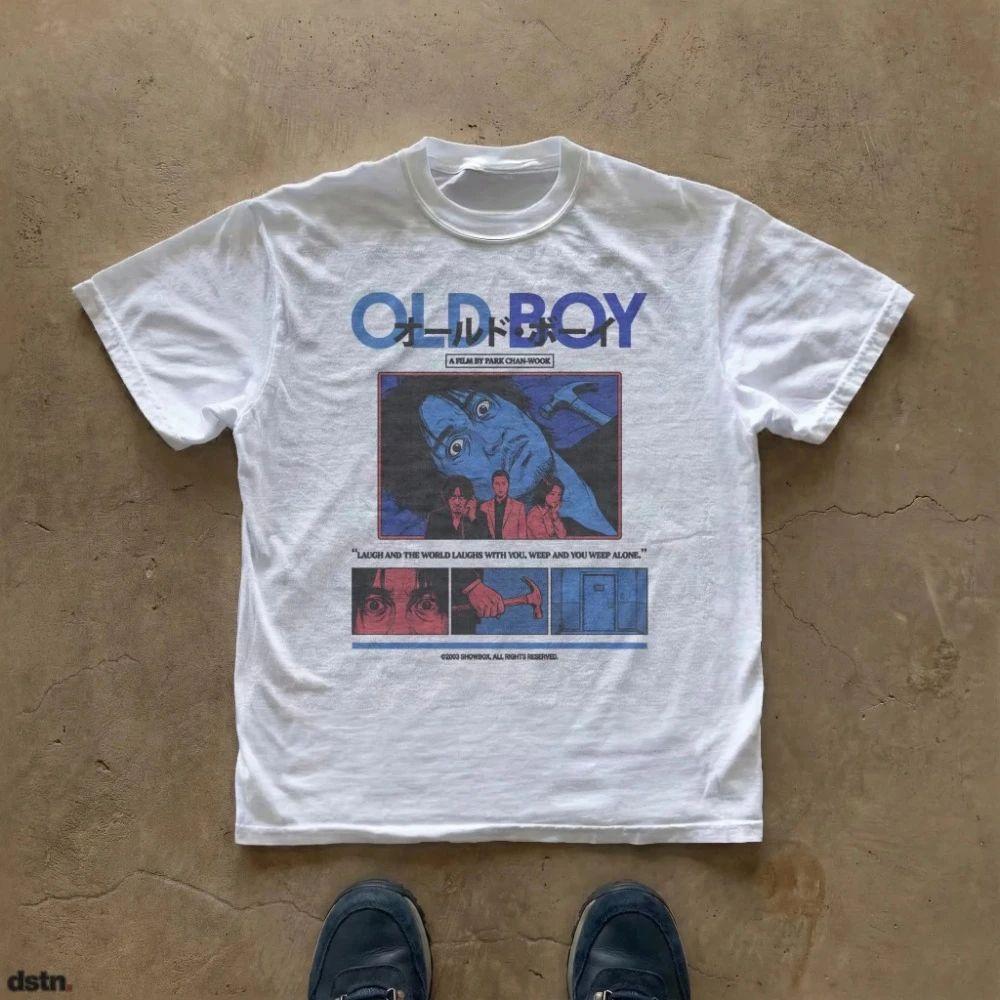 Y2k Vintage 2003 Film Poster Tee Oldboy Movie Shirt Unisexga Aesthetic Print Streetwear O Neck Graphic Casual Loose T Shirt Unisex XL