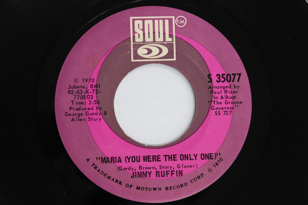 

7inch Record JIMMY RUFFIN - Maria (You Were The Only One) S35077 SOUL 1970 US Soul/Funk Used