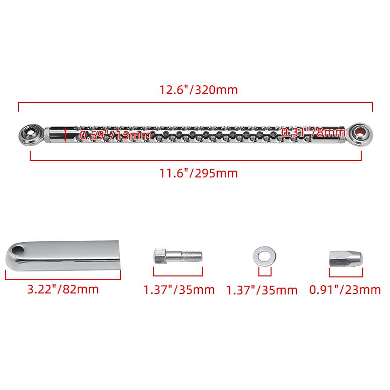 Motorcycle CNC 320MM Gear Shift Linkage Lever Cover For Harley Touring Electra Glide Softail Dyna Fat Boy Road King Street Glide