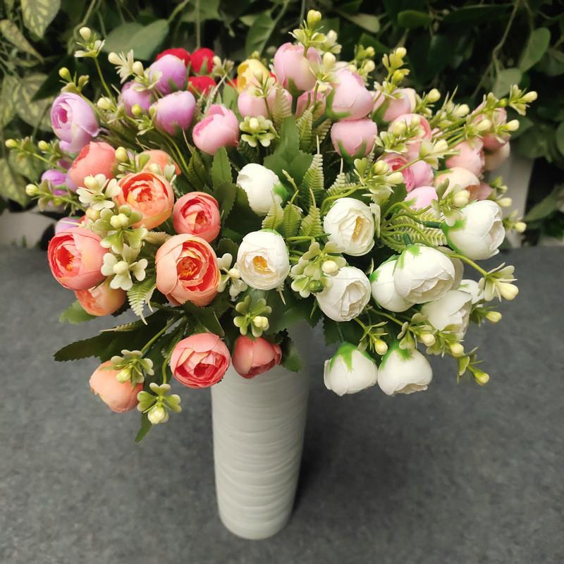 Camellia Floral Arrangement Decor Silk Flowers Weddings Photography Props