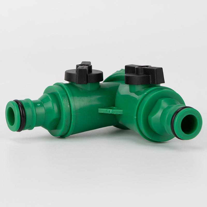 Three-Way Y-Type Copper Washing Machine Faucet Splitter with Double Nipple Connector for Watering, 1-to-2, 4/6 Capacity